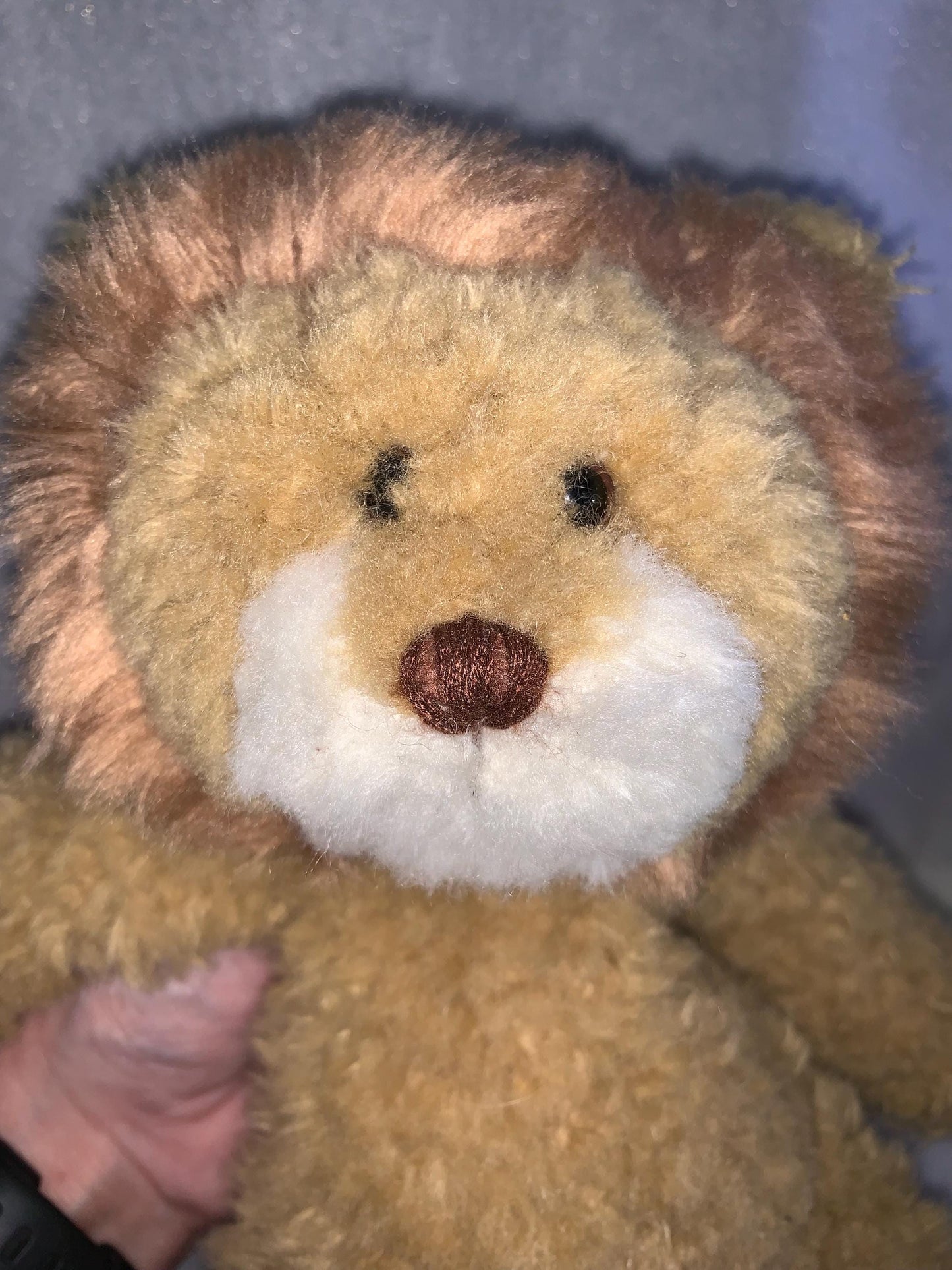 First & Main Brown Lion Plush with Corduroy Feet