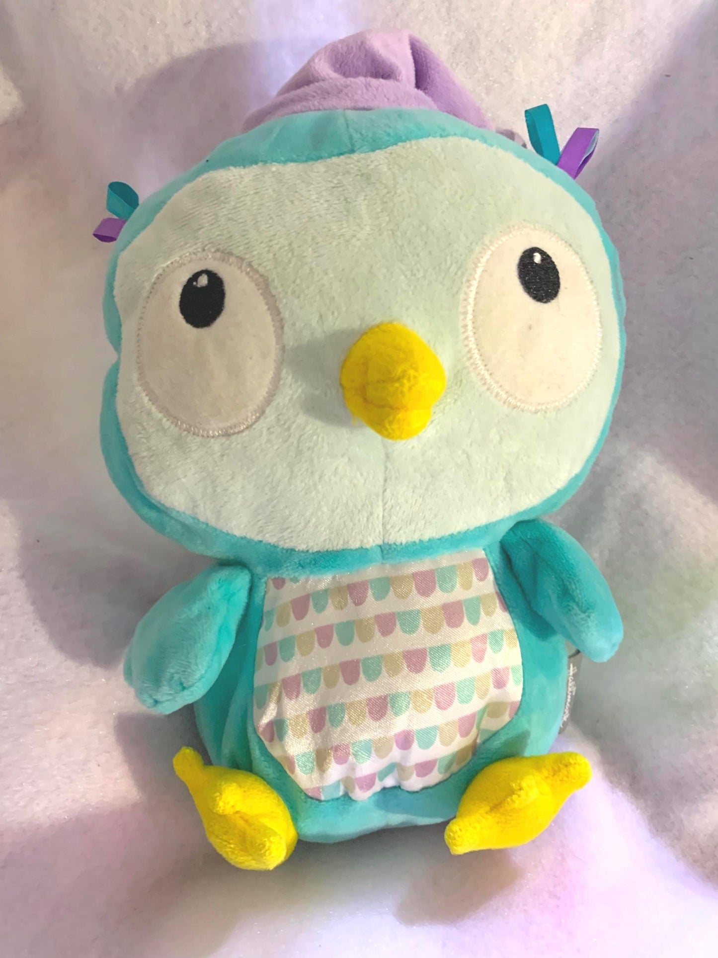 Hallmark Goodnight Kisses Owl Plush, Blue Purple, 10 inch