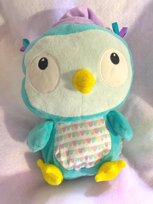 Hallmark Goodnight Kisses Owl Plush, Blue Purple, 10 inch