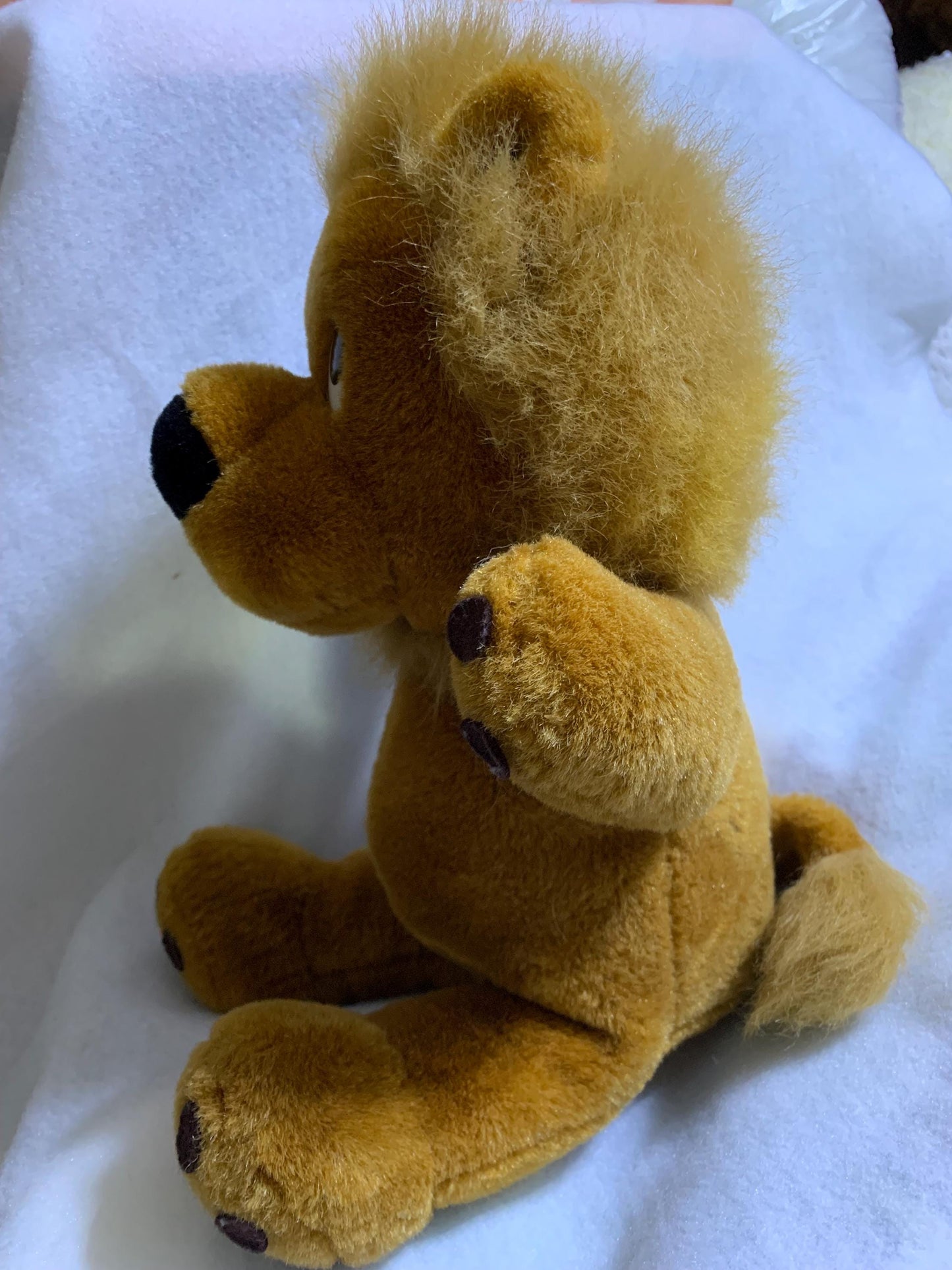 King Brown Lion Plush Toy, Fuzzy Mane