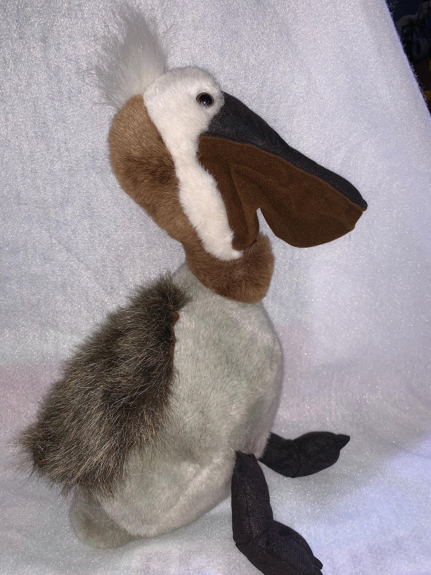 Fiesta Pelican Plush. Brown, Gray, White and Black. NWT