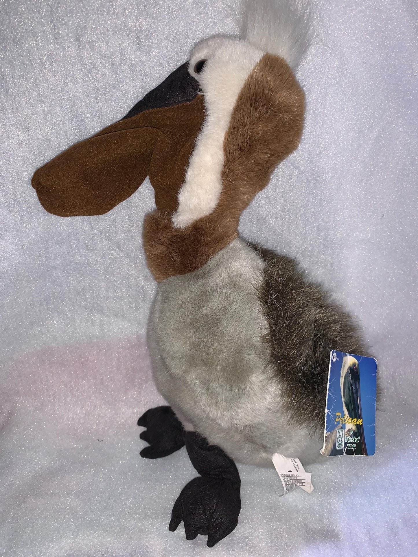 Fiesta Pelican Plush. Brown, Gray, White and Black. NWT