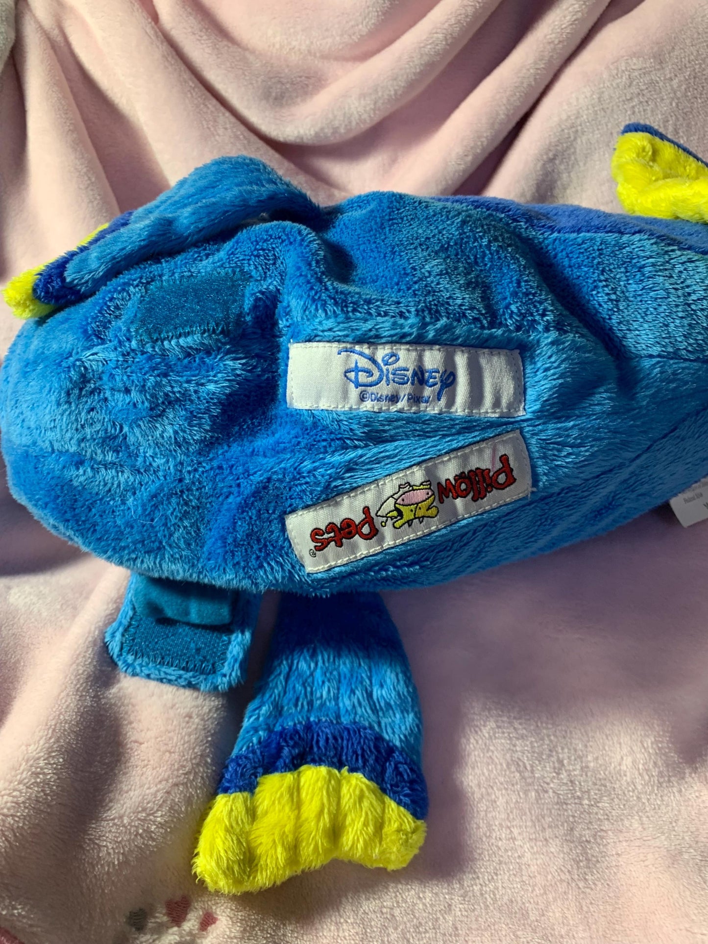 Disney Blue, Light Blue And Yellow Dory Fish Finding Nemo Pillow Pets Plush. Great Condition.