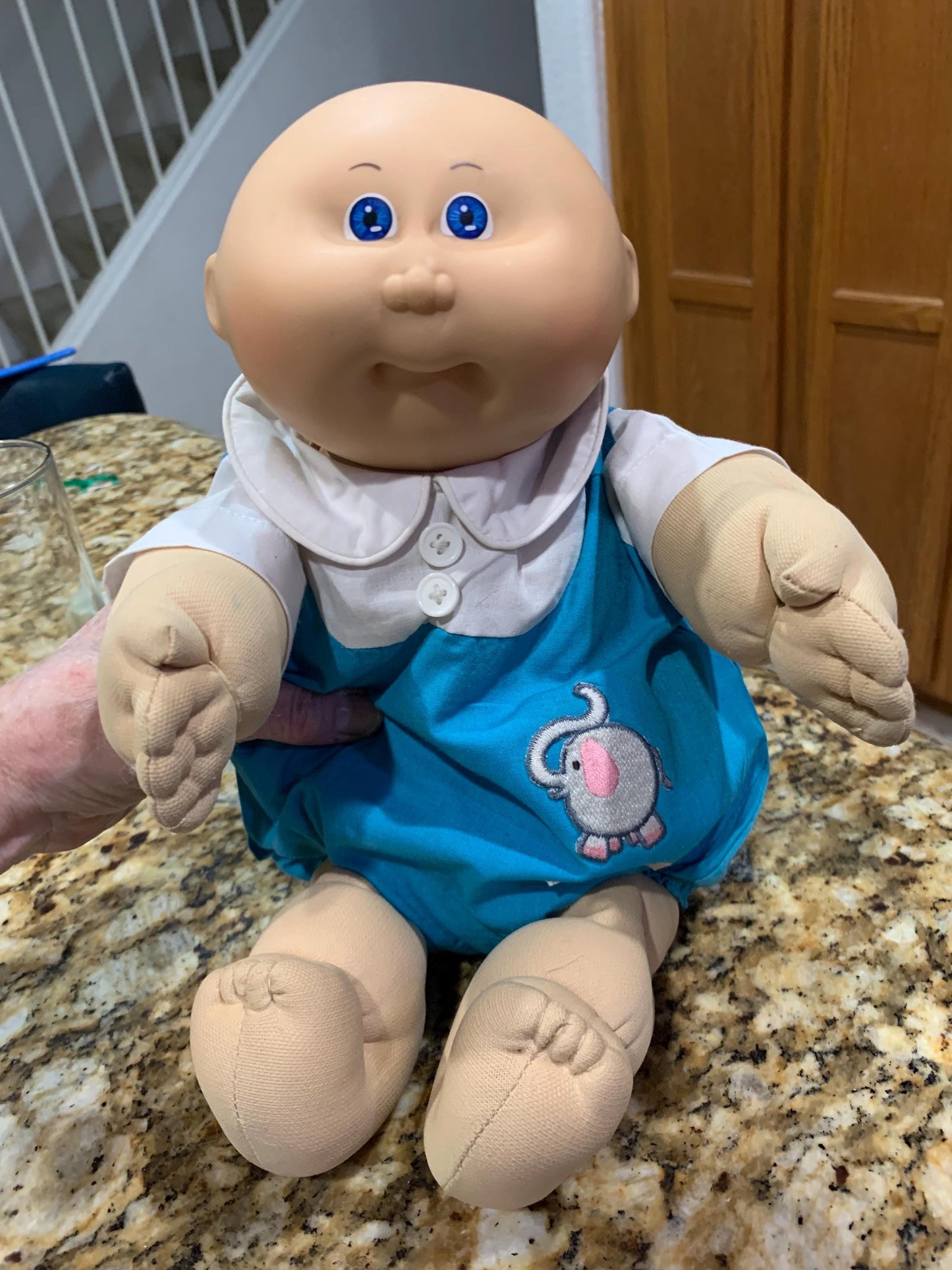 Vintage Cabbage Patch Doll Premie/Baby doll. Blue eyes, Bald