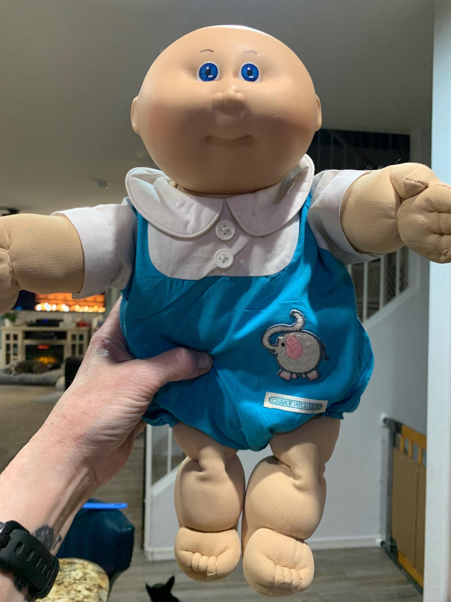 Vintage Cabbage Patch Doll Premie/Baby doll. Blue eyes, Bald