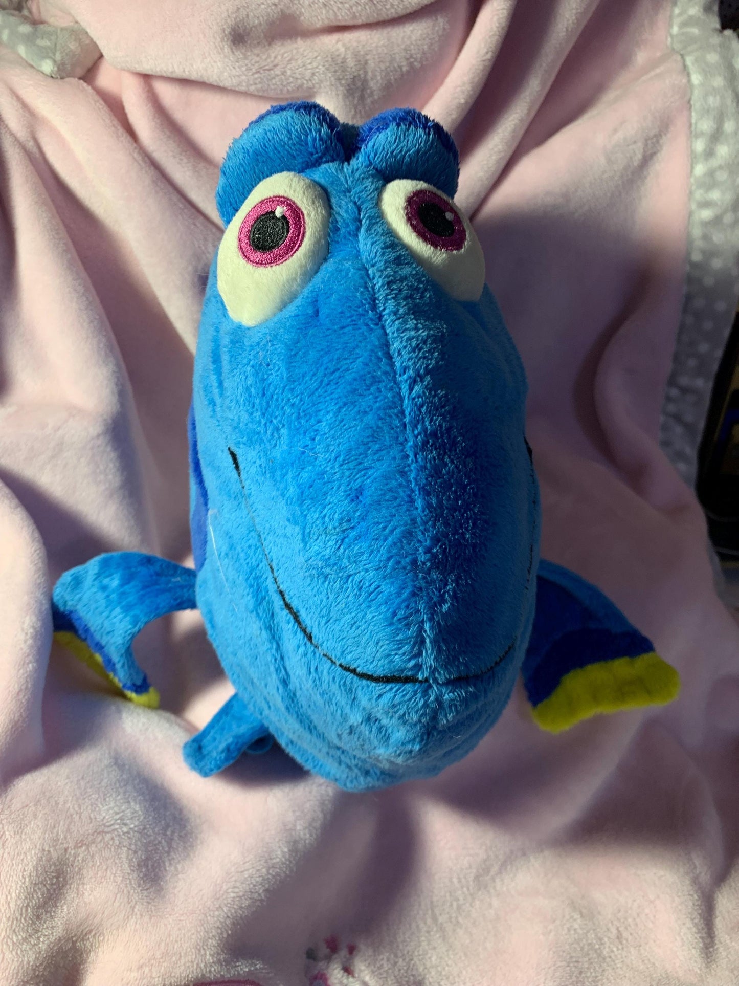 Disney Blue, Light Blue And Yellow Dory Fish Finding Nemo Pillow Pets Plush. Great Condition.