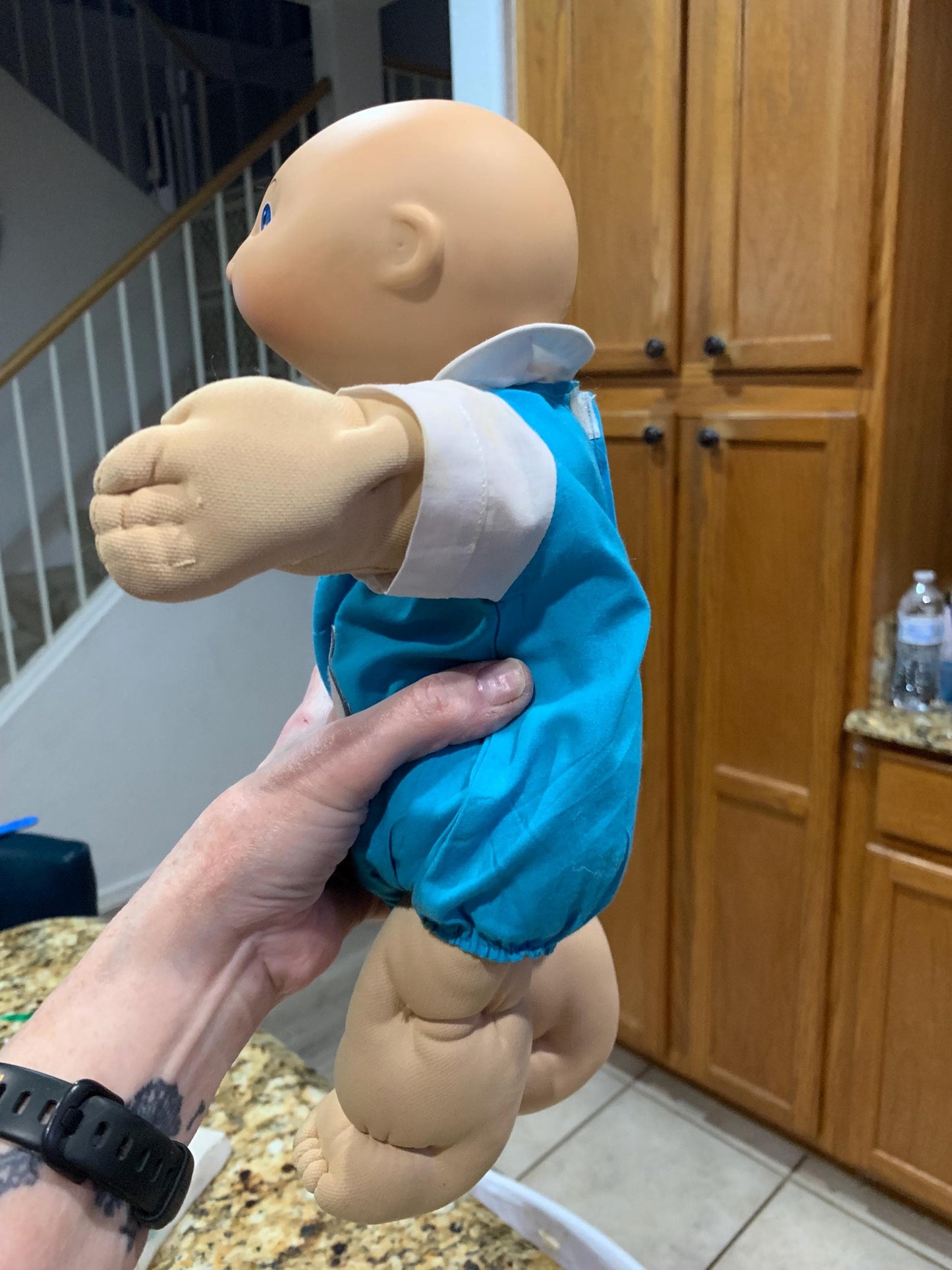 Vintage Cabbage Patch Doll Premie/Baby doll. Blue eyes, Bald