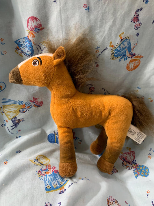 Spirit Riding Free Tan and Brown Horse Plush. Dreamworks Animation Horse Stuffed Animal