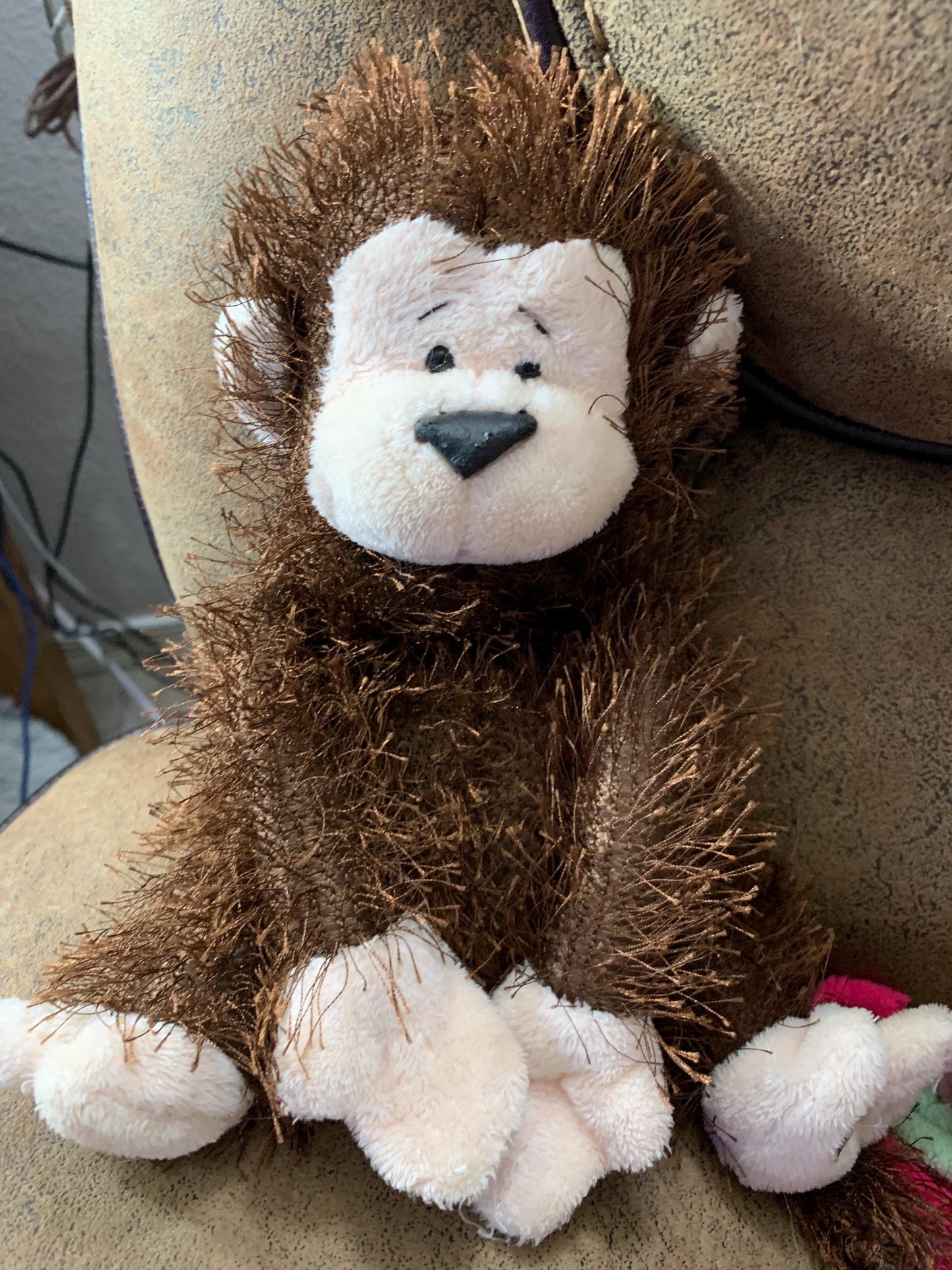 WebKinz Brown and Tan Cheeky Monkey Plush. Full Size. Retired. No Code
