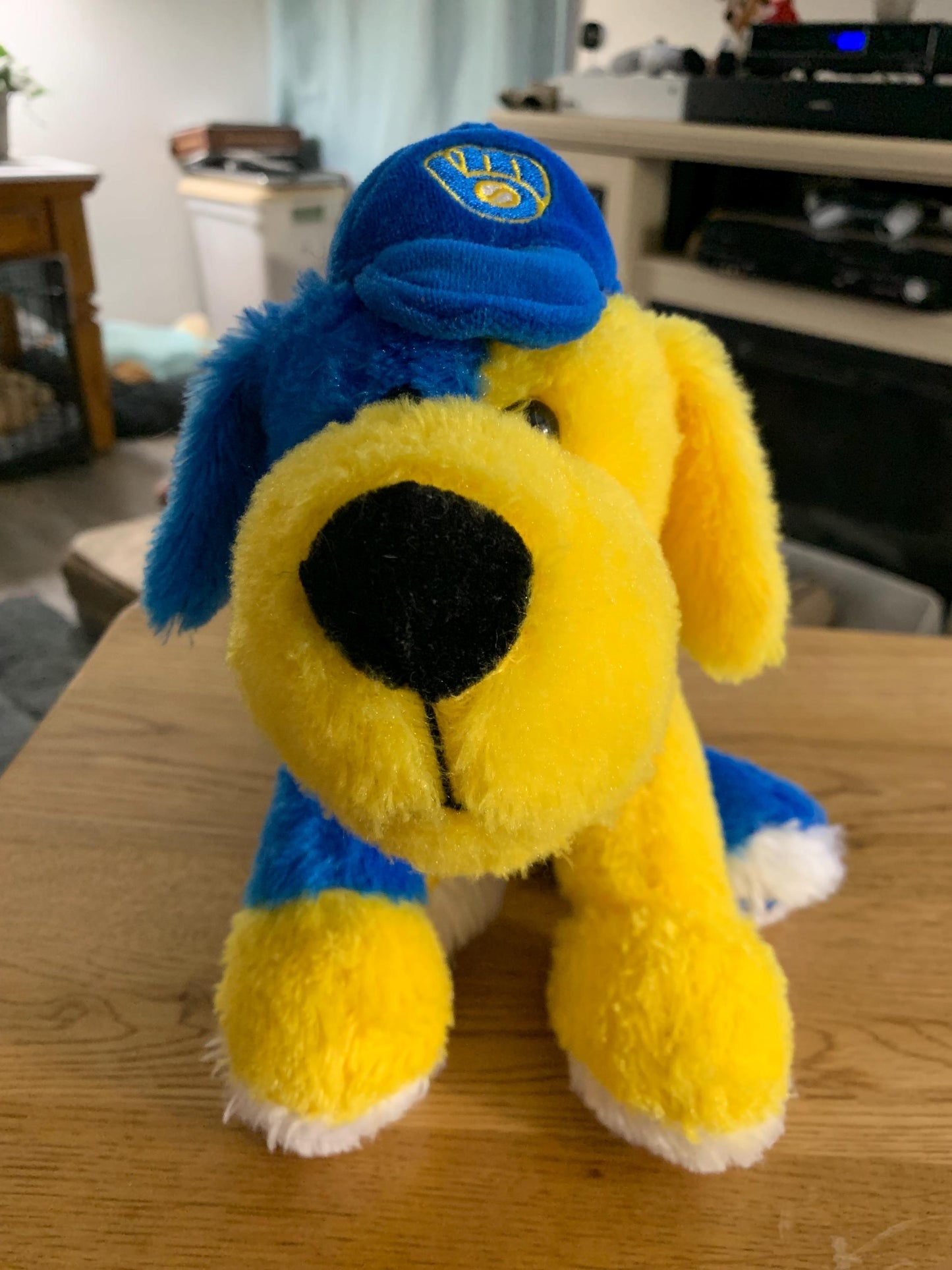 Milwaukeeq Brewers Blue and Yellow baseball dog plush