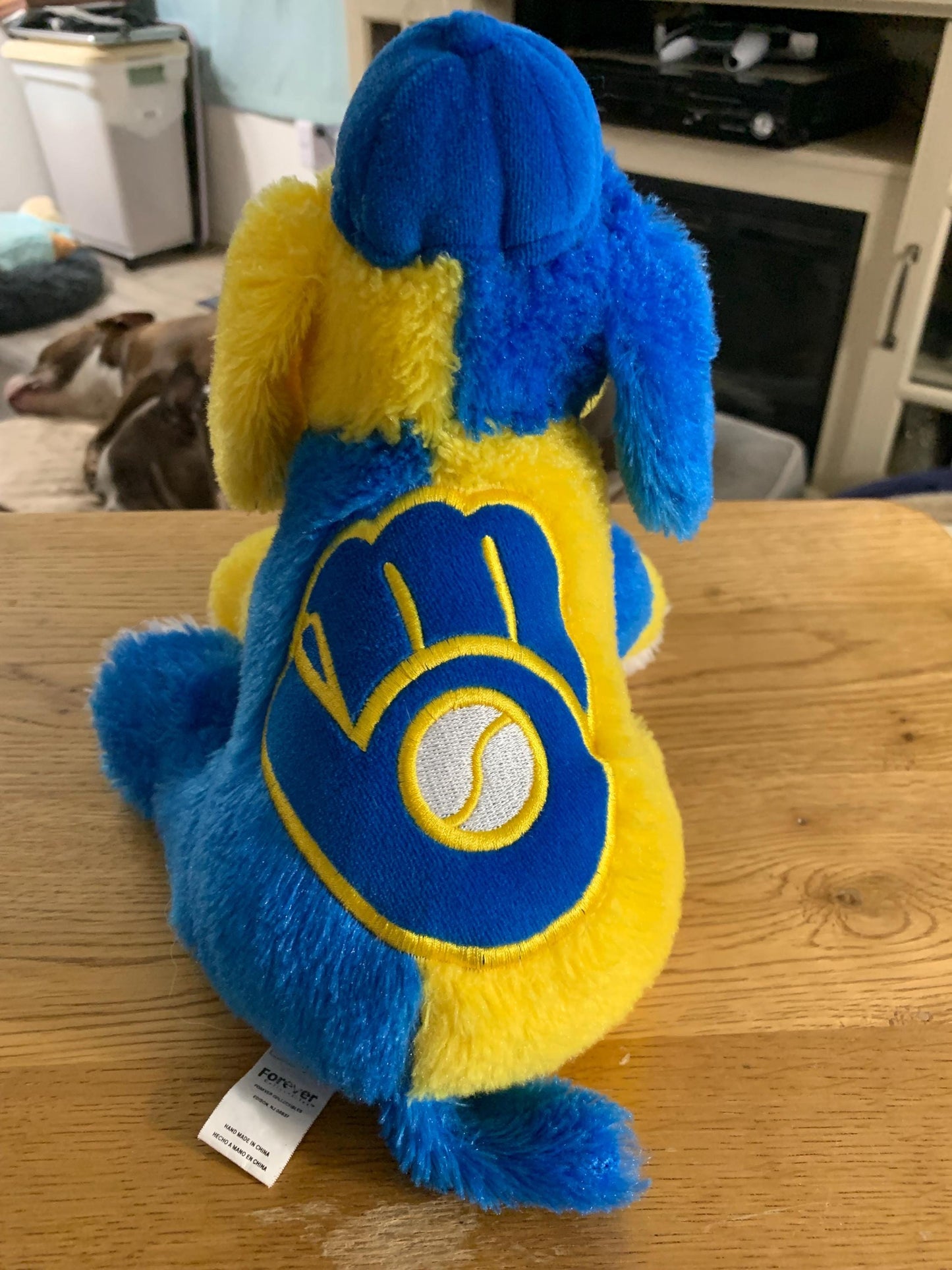 Milwaukeeq Brewers Blue and Yellow baseball dog plush