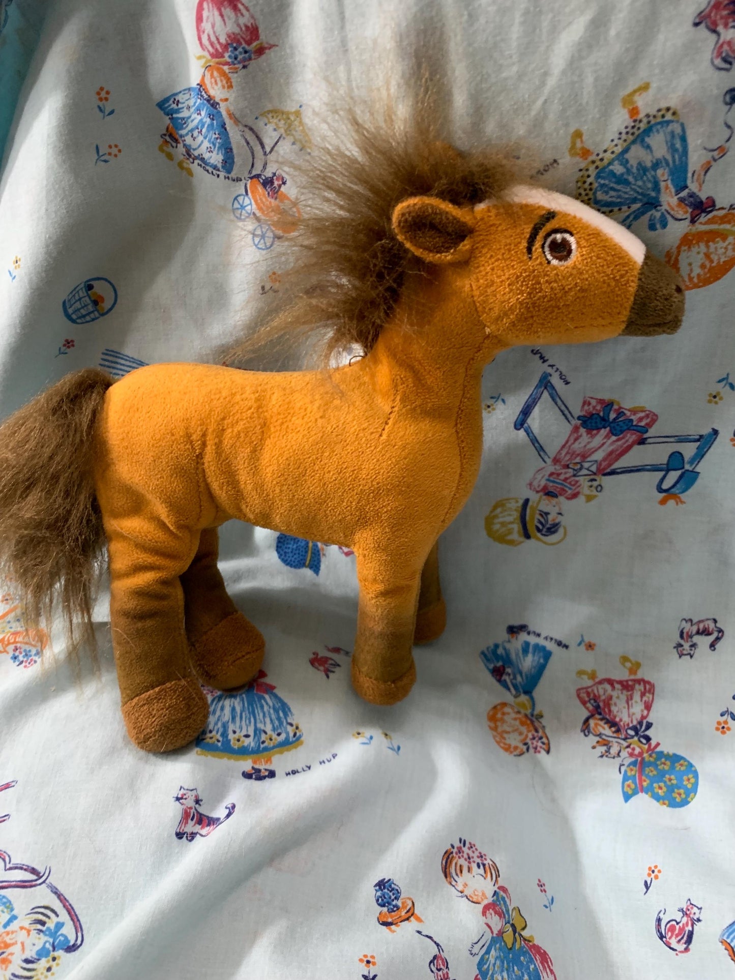 Spirit Riding Free Tan and Brown Horse Plush. Dreamworks Animation Horse Stuffed Animal