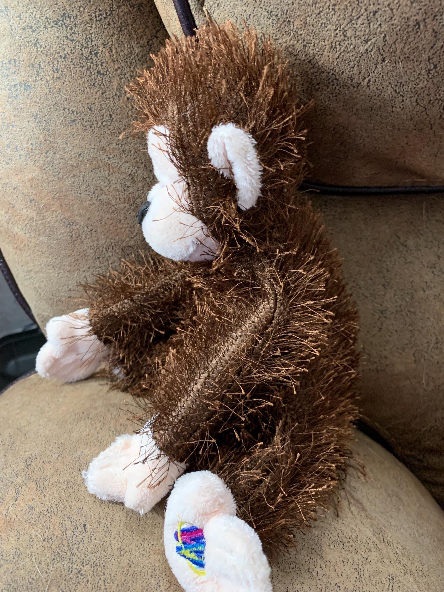 WebKinz Brown and Tan Cheeky Monkey Plush. Full Size. Retired. No Code