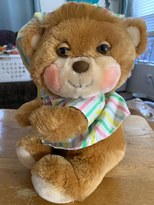 Vintage 1985 Fisher Price Betsy Sleepytime Teddy Bear, Quaker Oats Plush