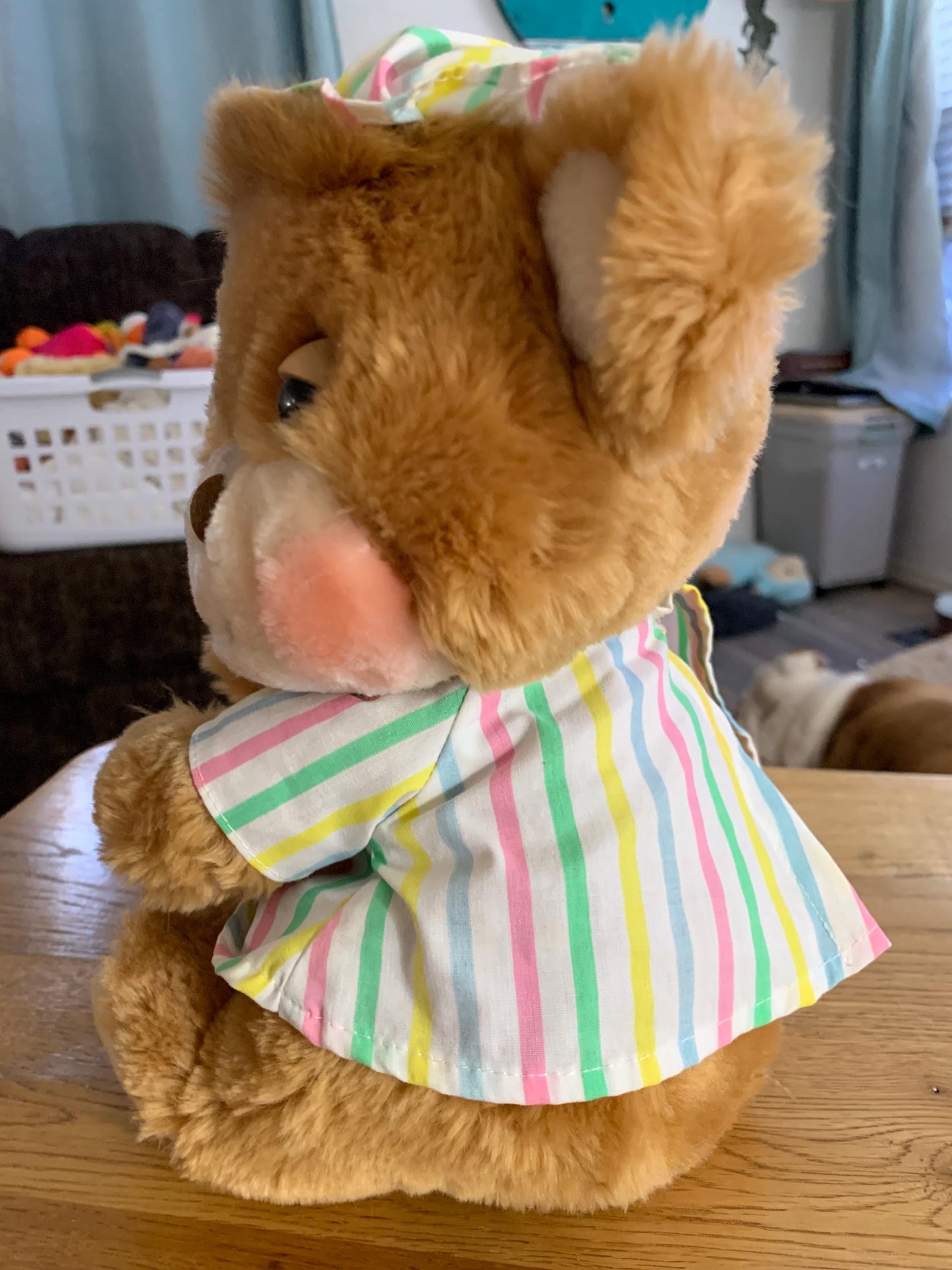 Vintage 1985 Fisher Price Betsy Sleepytime Teddy Bear, Quaker Oats Plush
