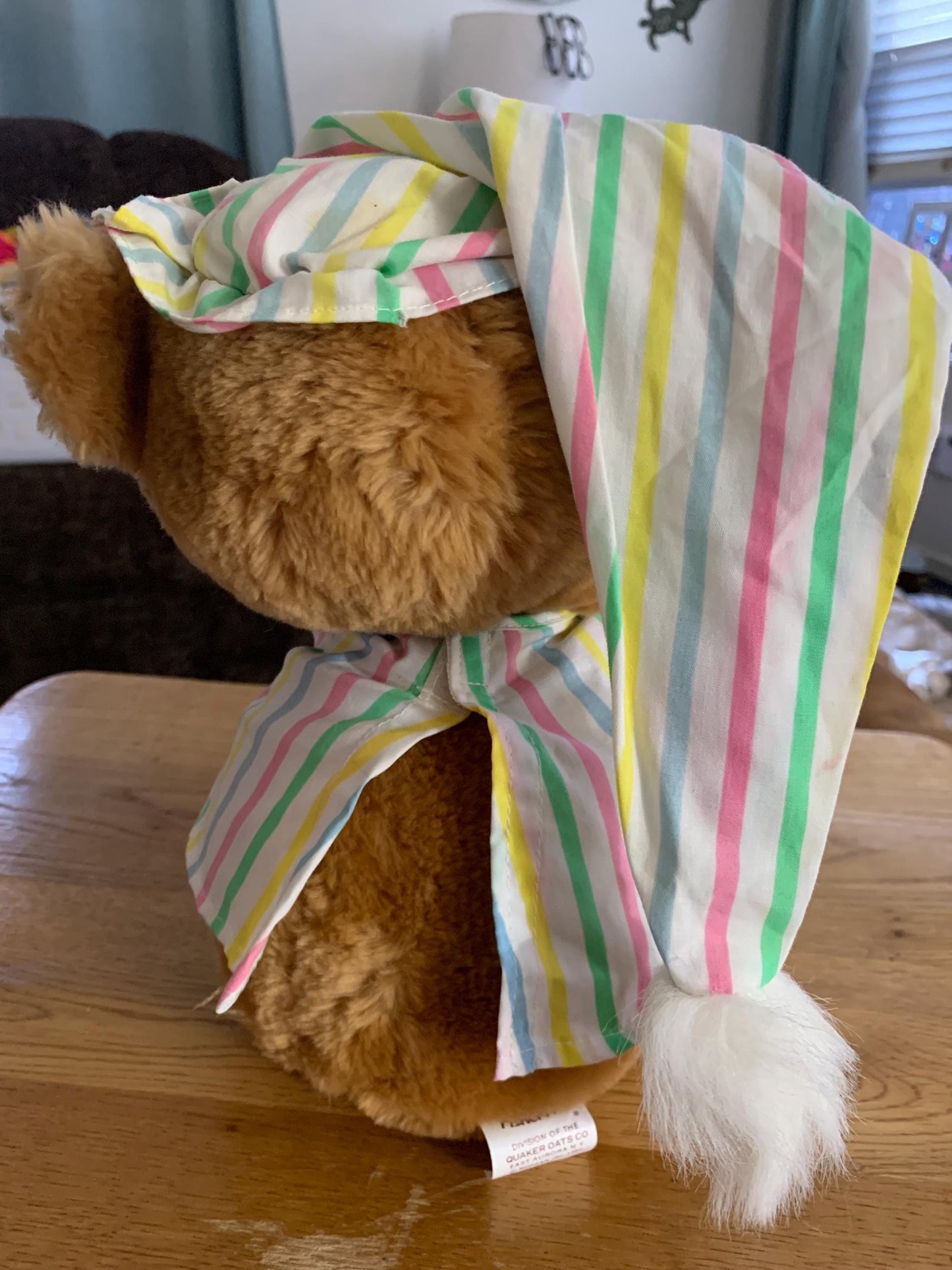 Vintage 1985 Fisher Price Betsy Sleepytime Teddy Bear, Quaker Oats Plush