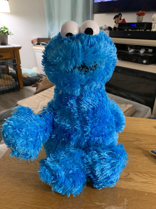 Gund Blue Sesame Street Cookie Monster plush.