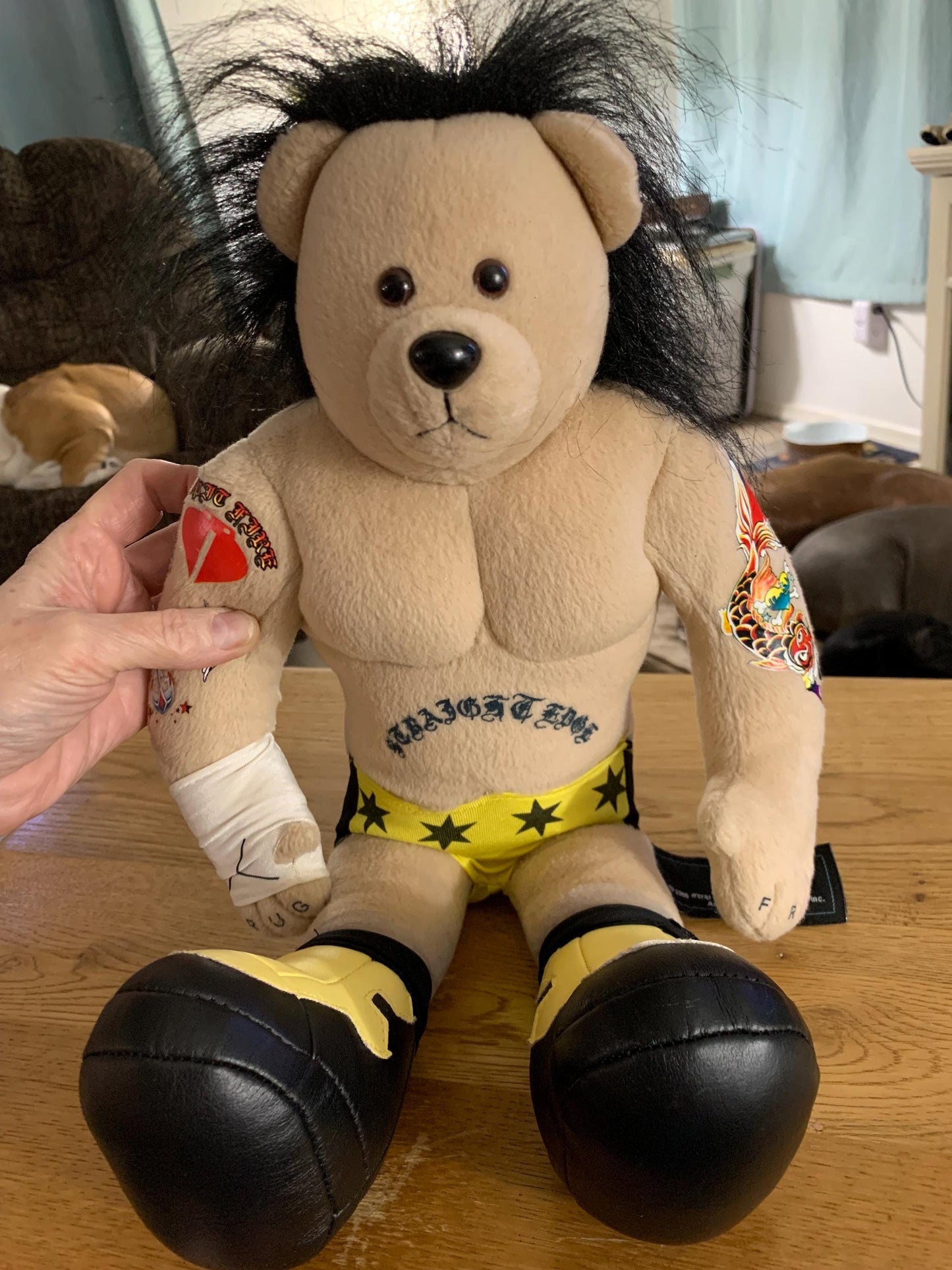 Official WWE AEW CM Punk Teddy Bear Plush 17” Purchased at Wwe event