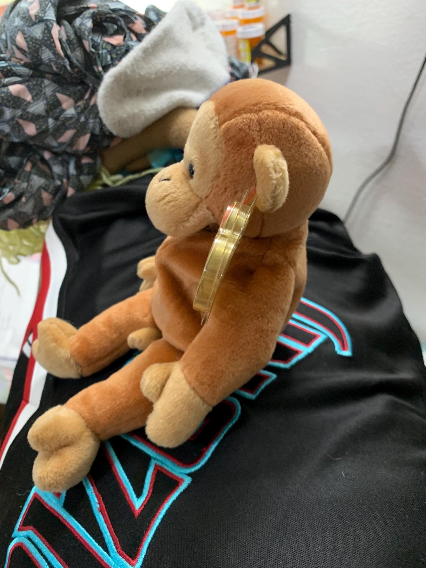 Ty Beanie Baby Bongo the Monkey Plush with intact hang tag 1995