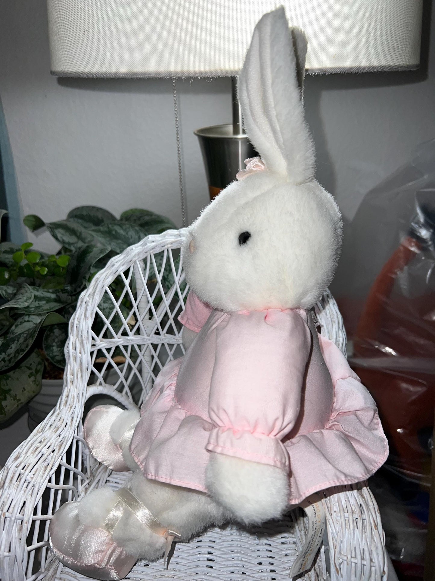 Prestige White Ballerina Bunny Rabbit Plush Pink Tutu Pink Satin Shoes Very Rare 1988