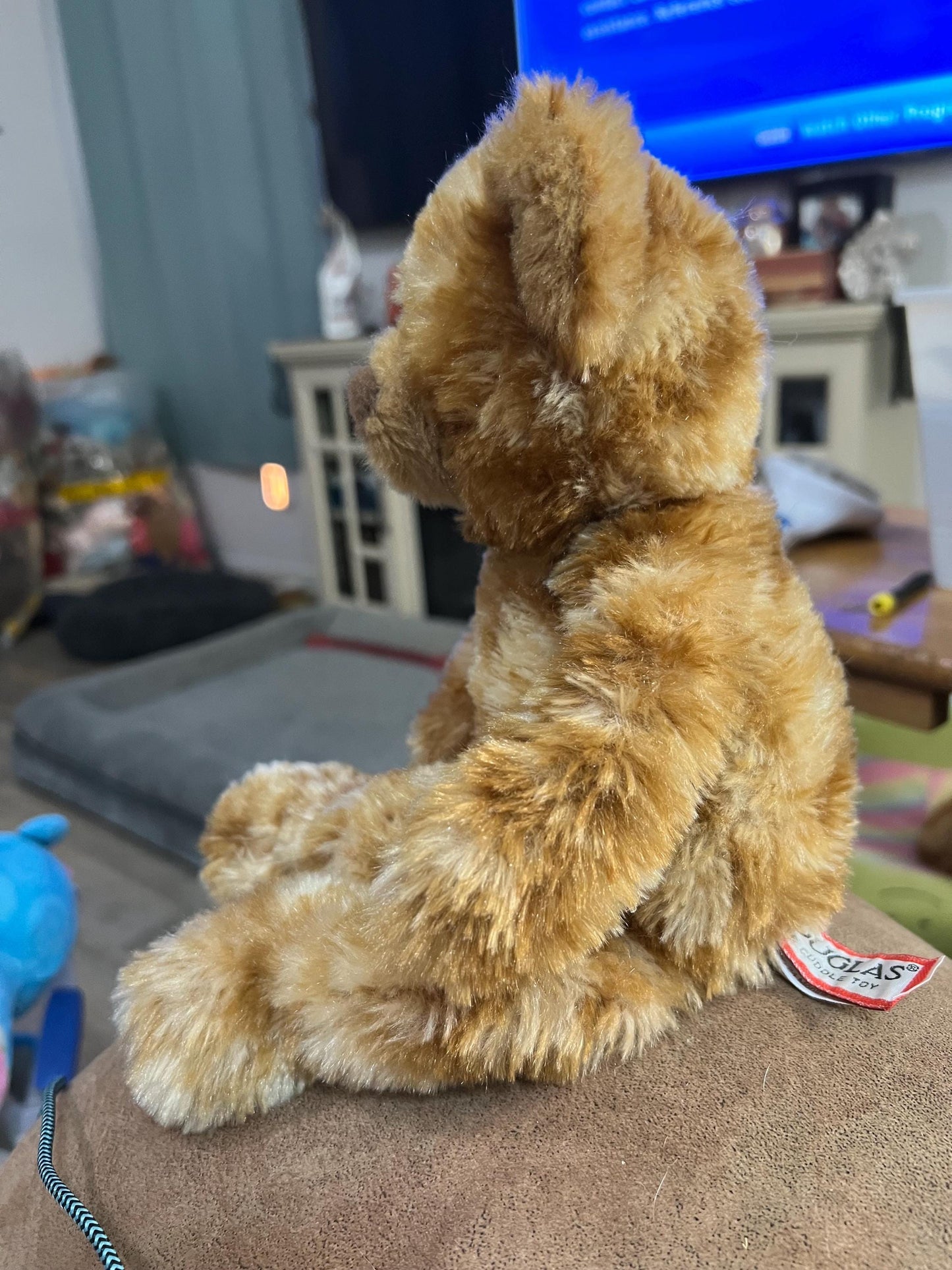 Douglas Cuddle Toy Sitting Teddy Bear Sitting Bean Bottom Brown 12”