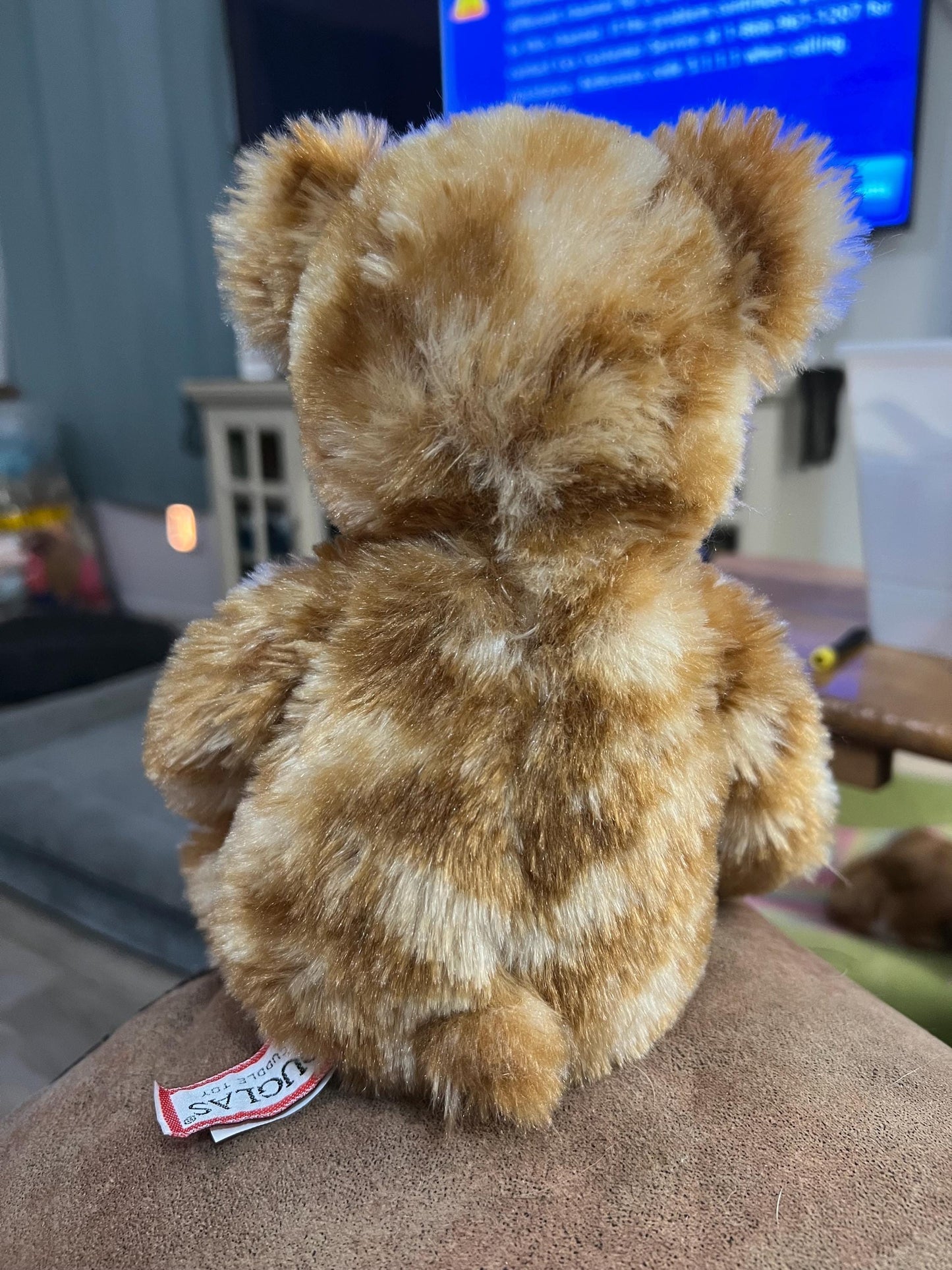 Douglas Cuddle Toy Sitting Teddy Bear Sitting Bean Bottom Brown 12”