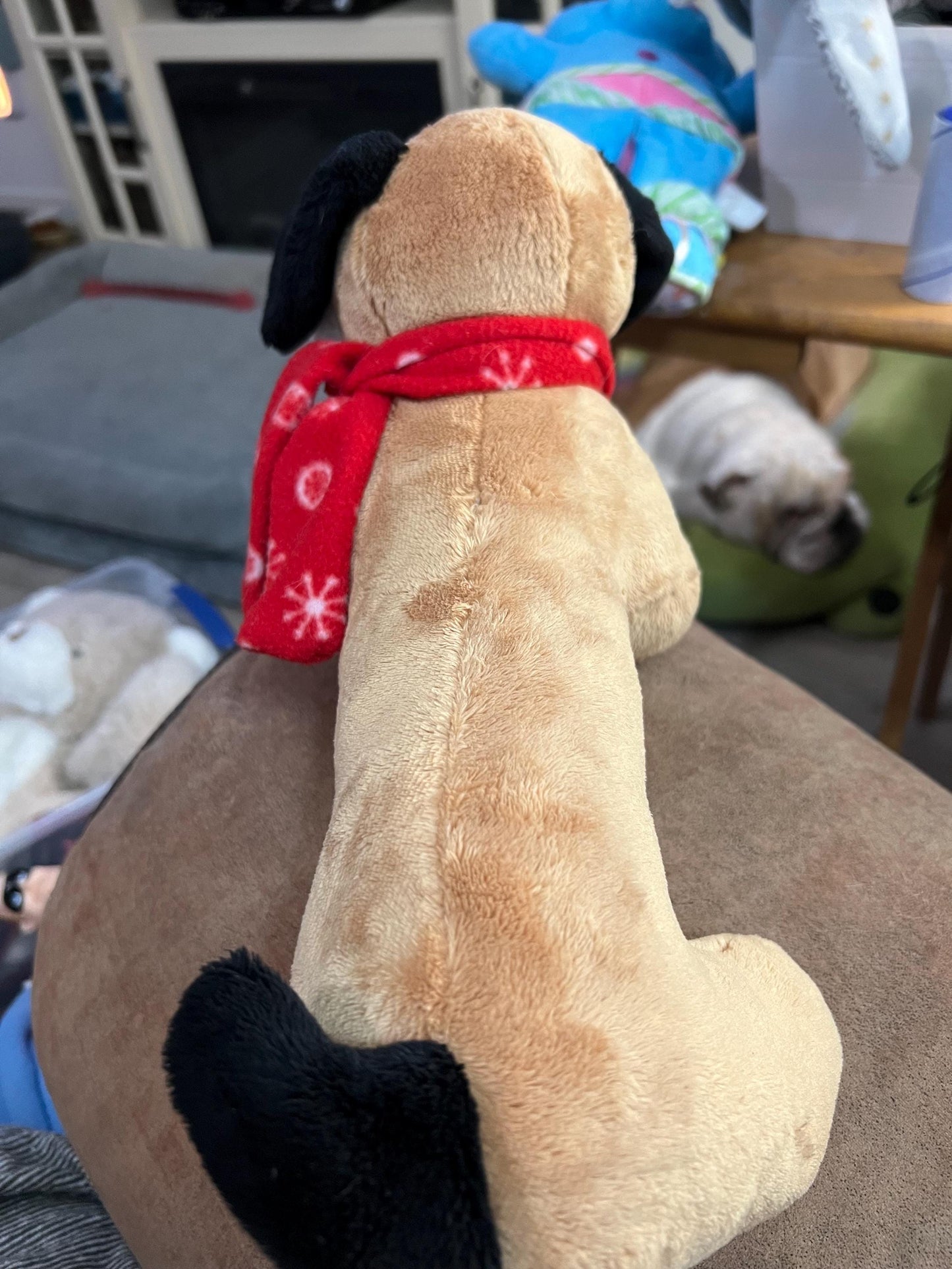 Dan Dee Dachshund Wiener Dog Plush Red Scarf Stuffed Animal 15” Long