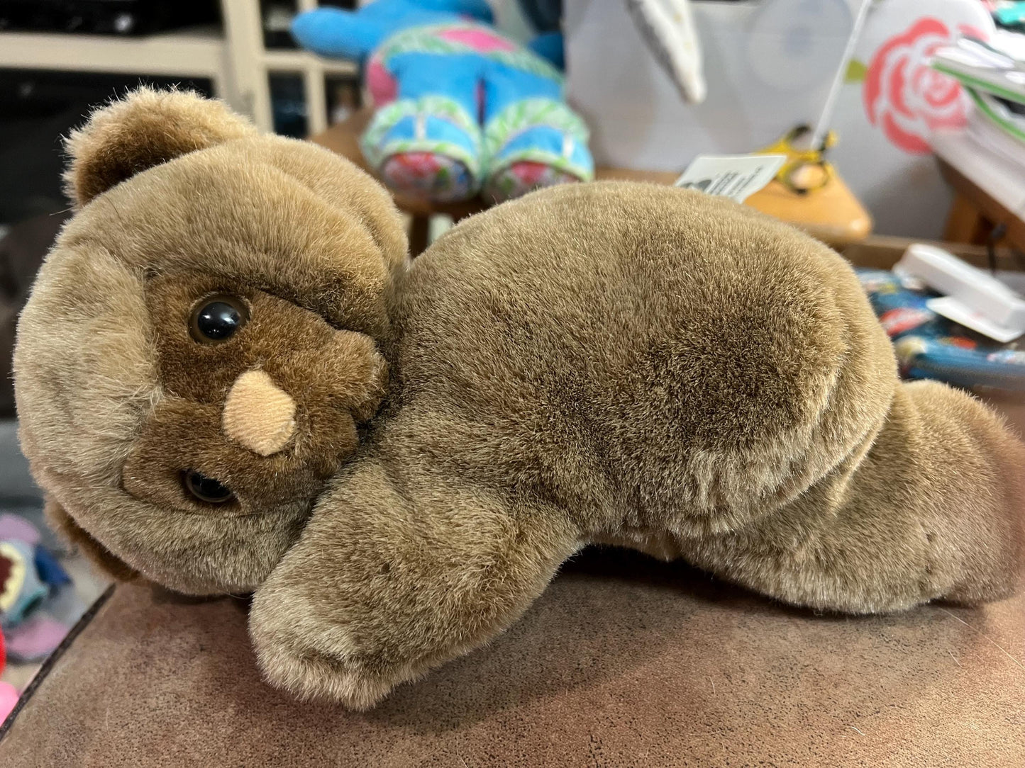 The Bercor Collection Laying Baby Bear Stuffed Animal