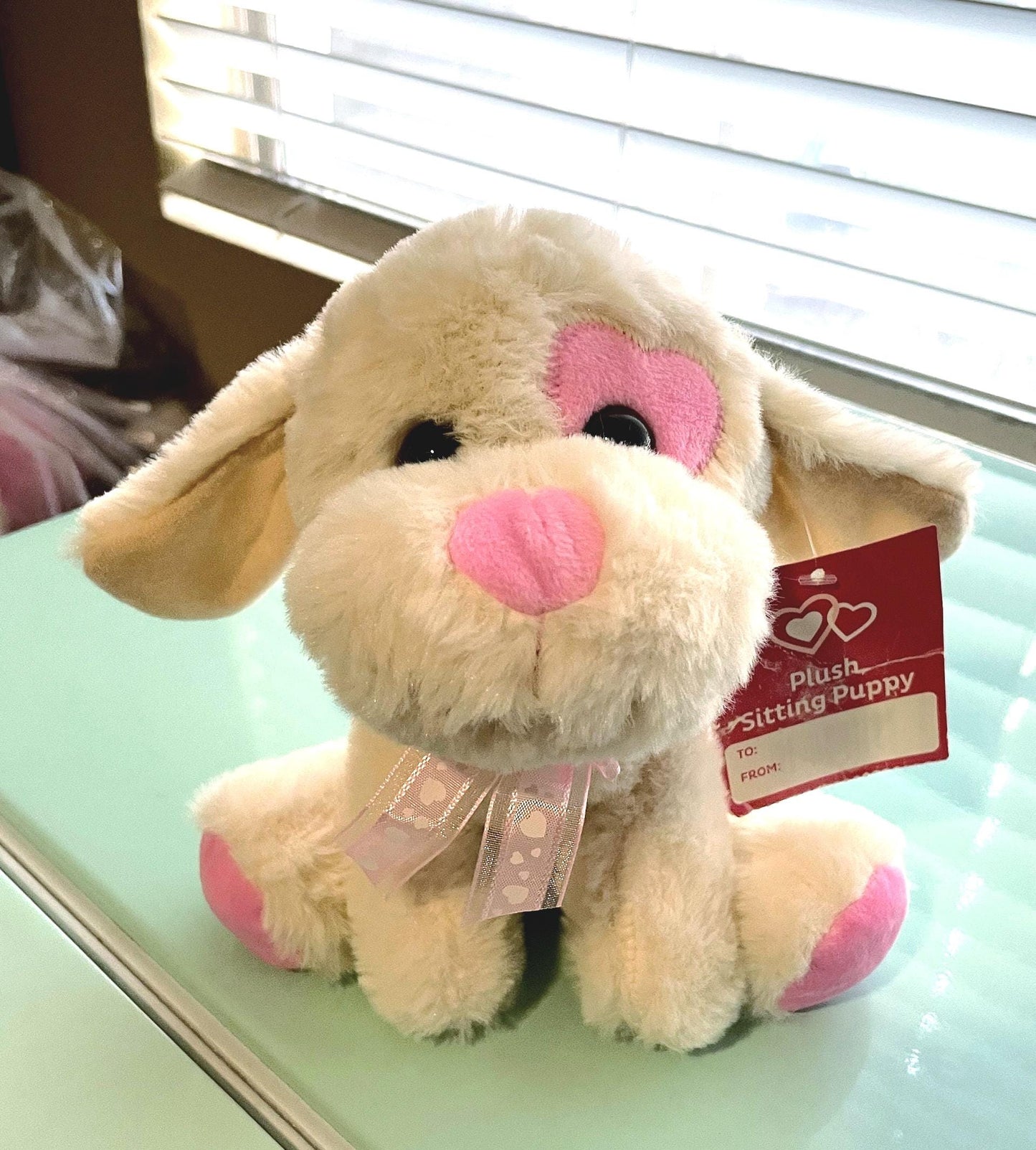 Homerbest Pink And White Puppy Dog Plush NWT