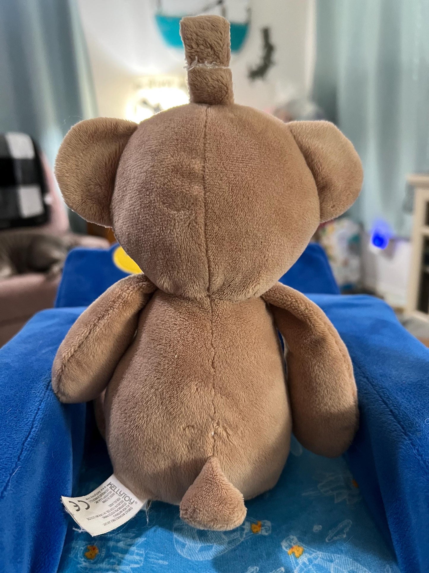 Kellytoy Baby Brown and Pink Teddy Bear Rattle Plush