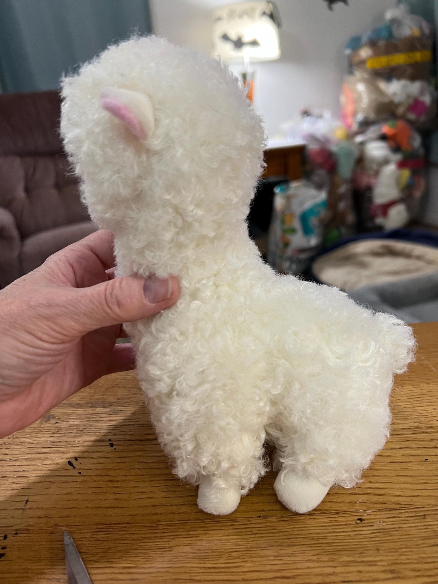 Ty Beanie Babies White Lily The Llama Plush. New No Hang Tag!