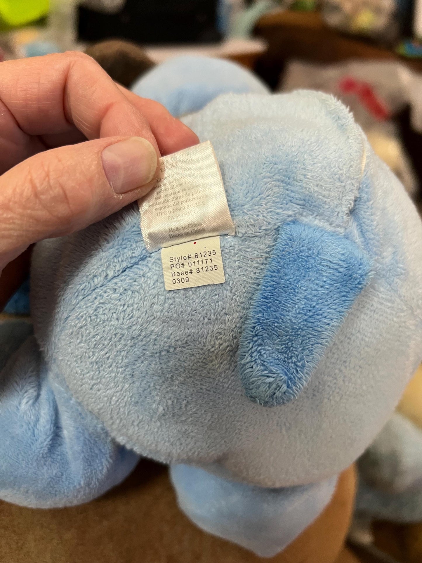 Ultra Rare Child of Mine Carters Blue ABC Dog Plush Vintage Collector Quality