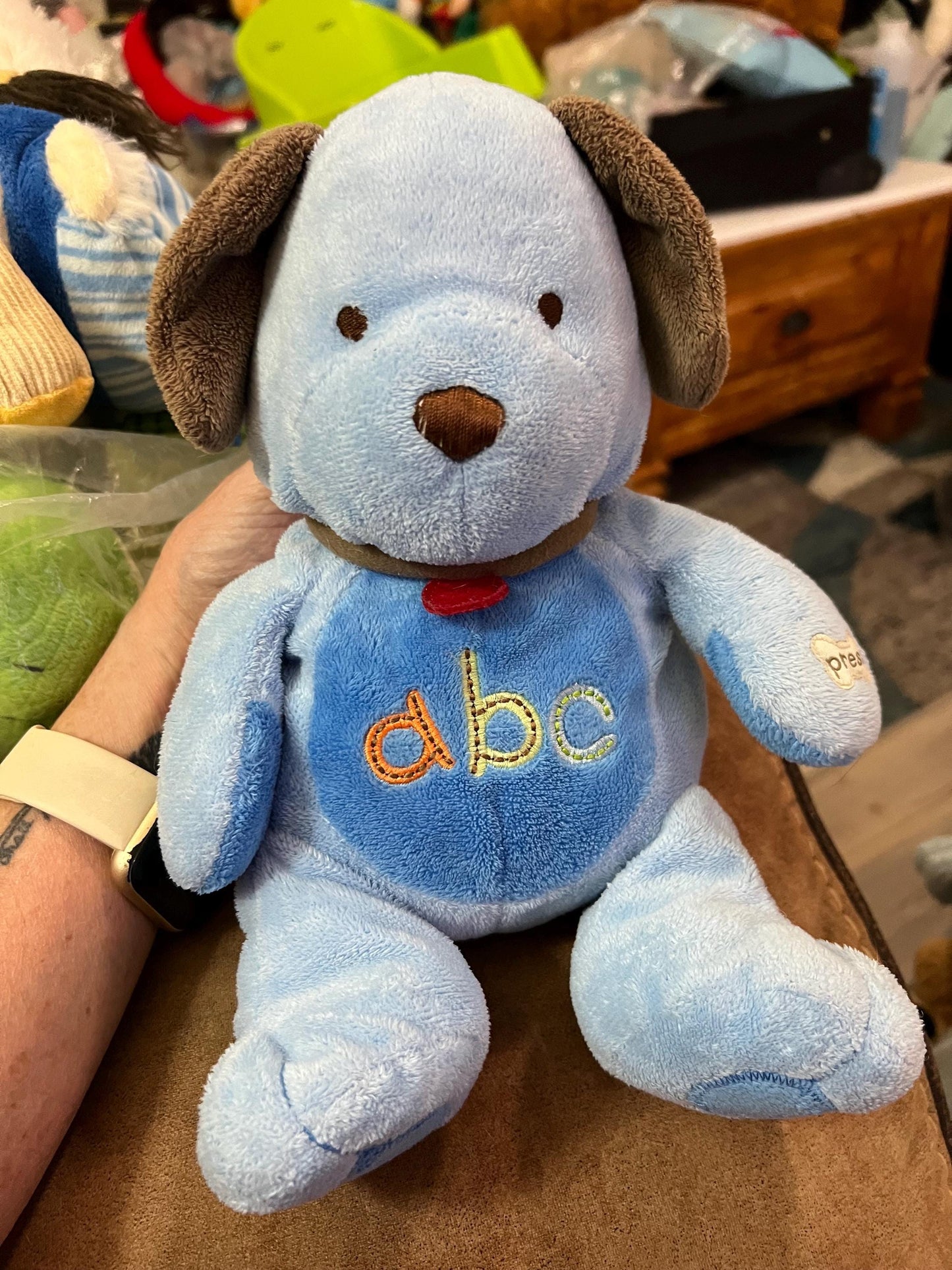 Ultra Rare Child of Mine Carters Blue ABC Dog Plush Vintage Collector Quality