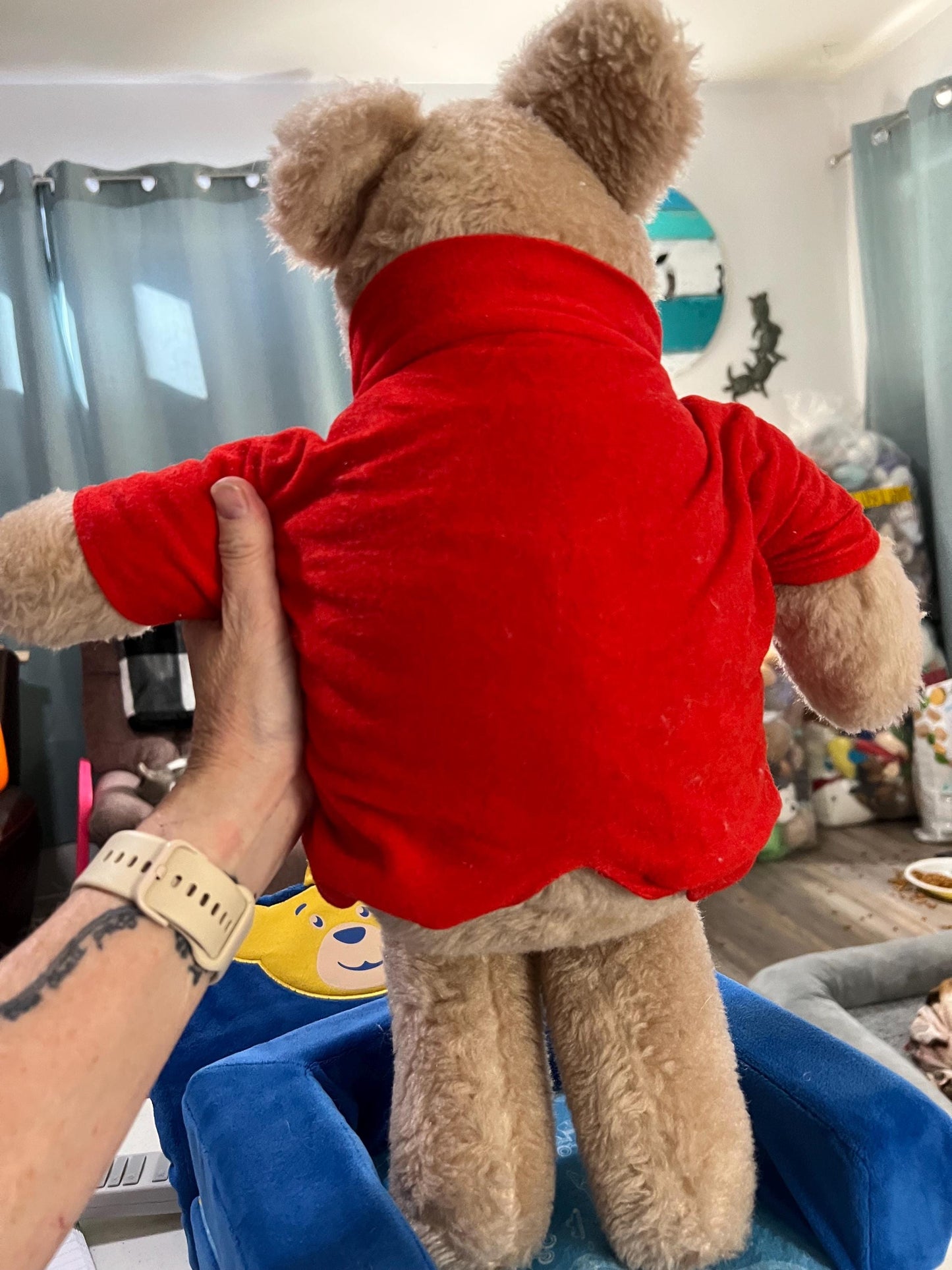 Vintage Drummer Teddy Bear, Rare Plush Toy