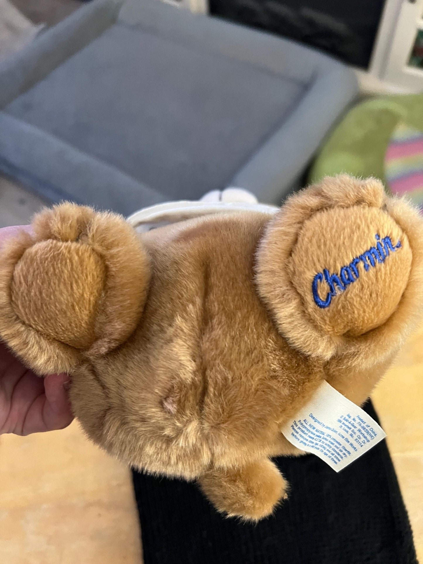 Build A Bear Brown Charmin Teddy Bear Plush Wearing White Cha Cha Cha T-Shirt