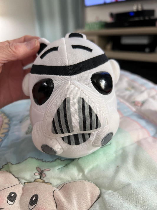 Angry Birds Star Wars White Storm Trooper Pig Plush. Approximately 5”