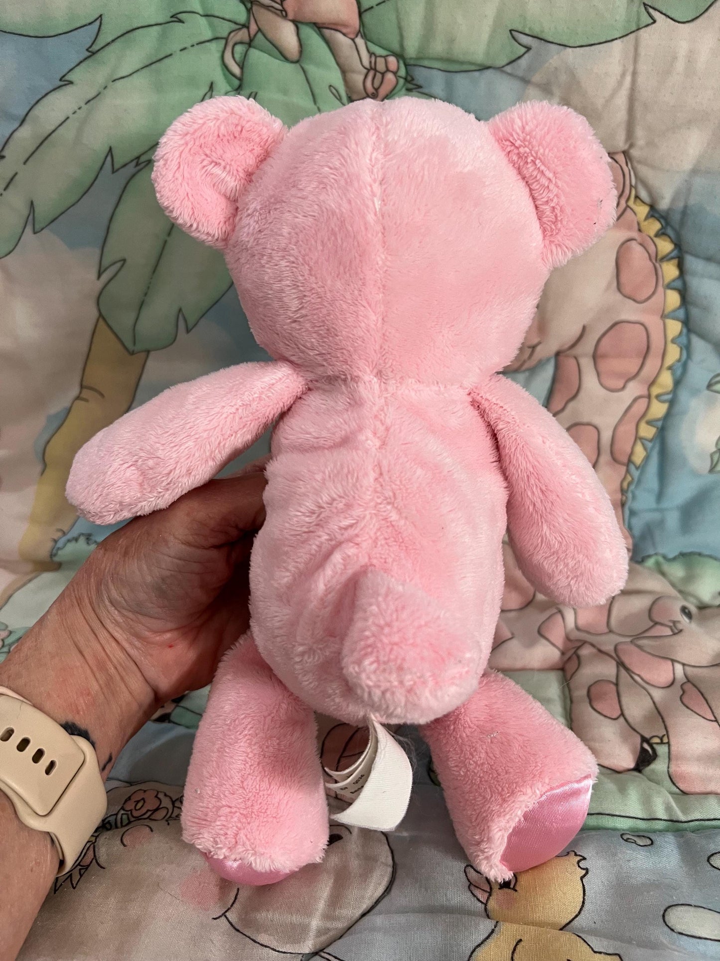 Pink Teddy Bear Plush: "My First Bear" Baby Girl Keepsake