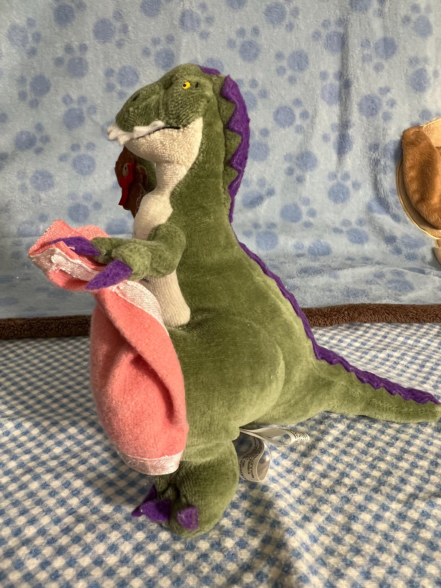 Green And Cream Dinosaur How Do Dinosaurs Say Goodnight Plush