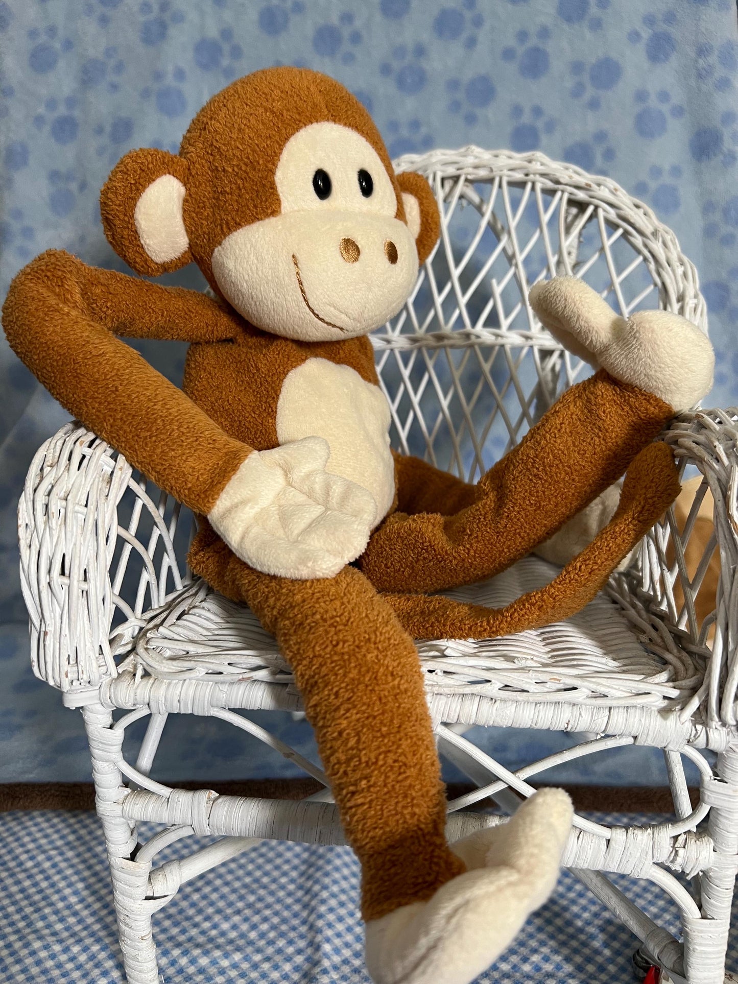 Circo Brown Hanging Monkey Plush Velcro Hands and Feet