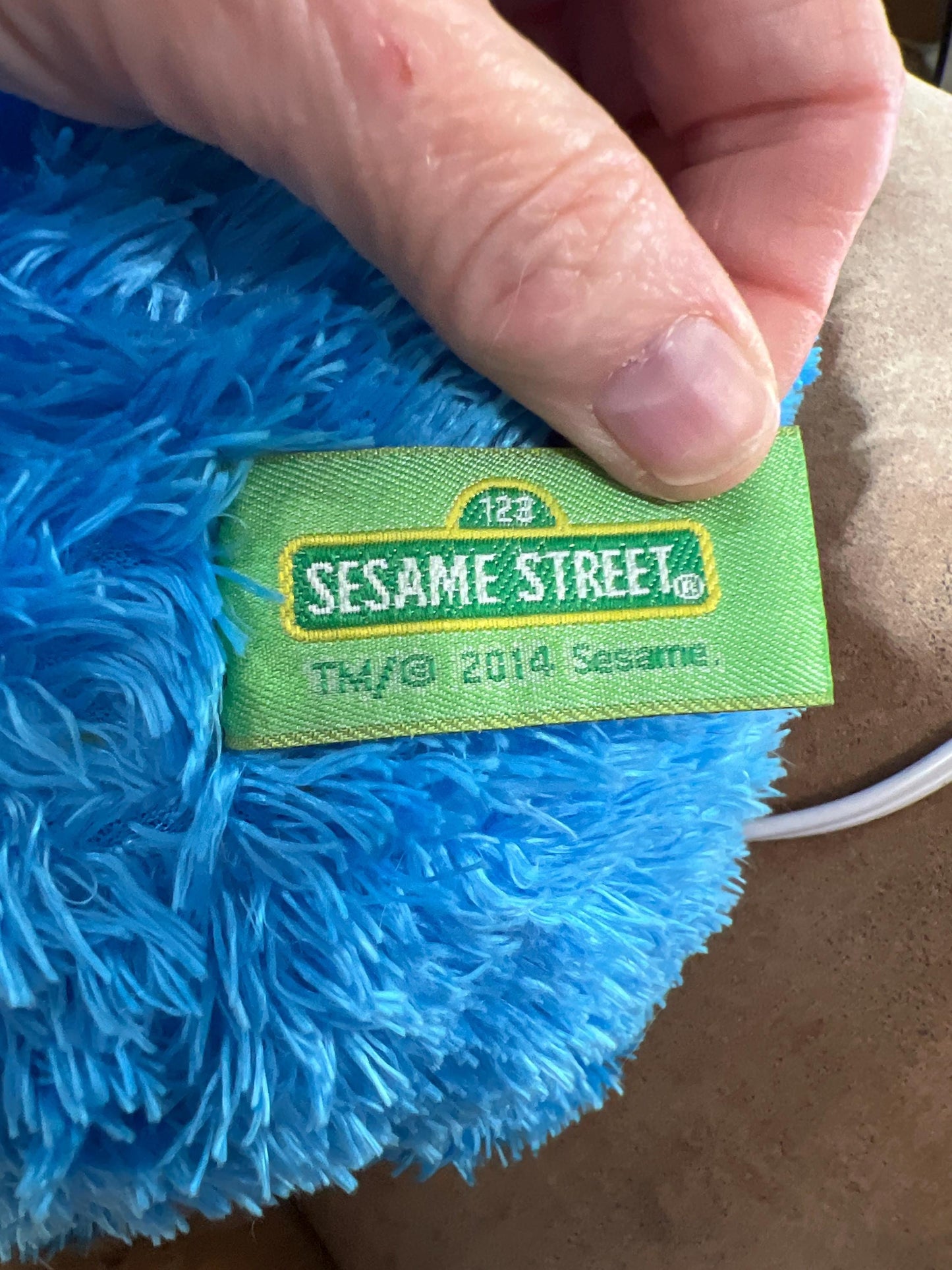Gund Blue Sesame Street Cookie Monster plush.