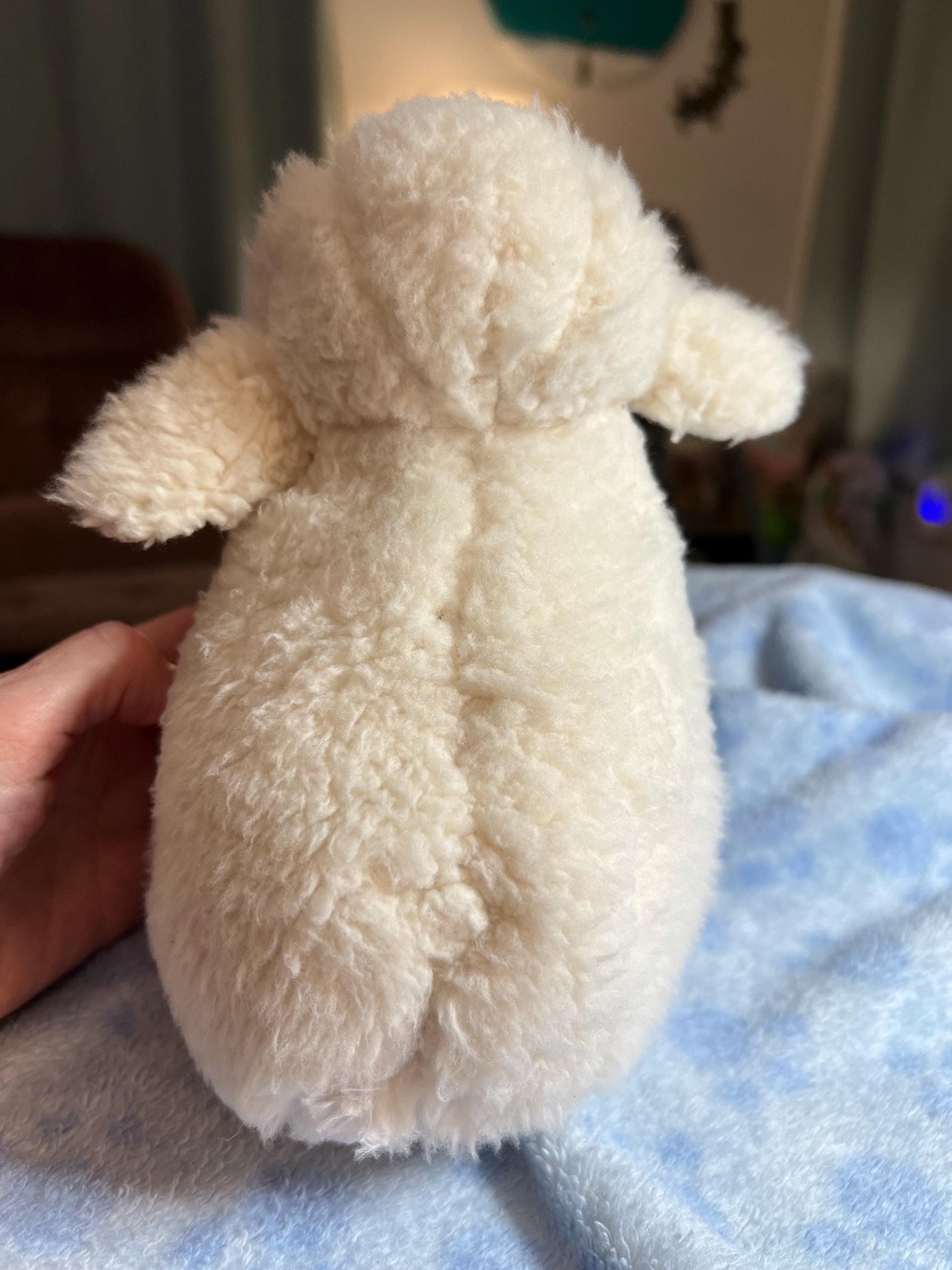 Animal Adventure White Lamb Plush Wooly Sherpa Dangle Legs Brown Hoofs Rare