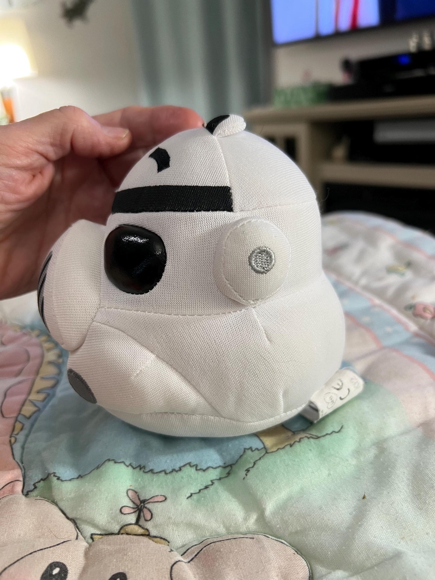 Angry Birds Star Wars White Storm Trooper Pig Plush. Approximately 5”