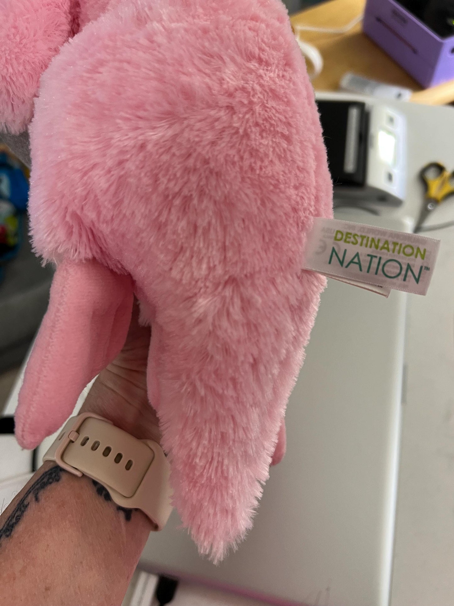 Destination Nation Pink Otter, Plush With Silver Clam