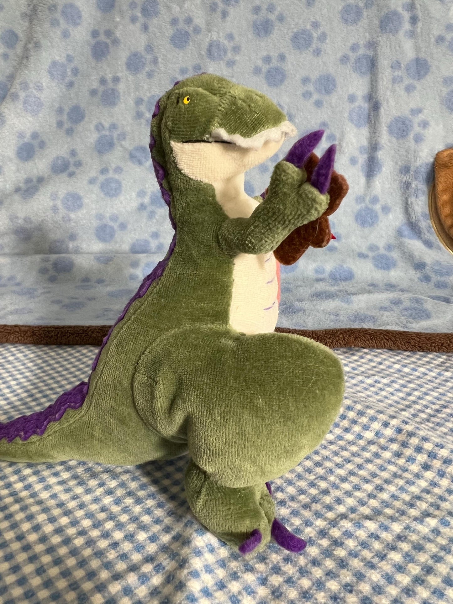 Green And Cream Dinosaur How Do Dinosaurs Say Goodnight Plush