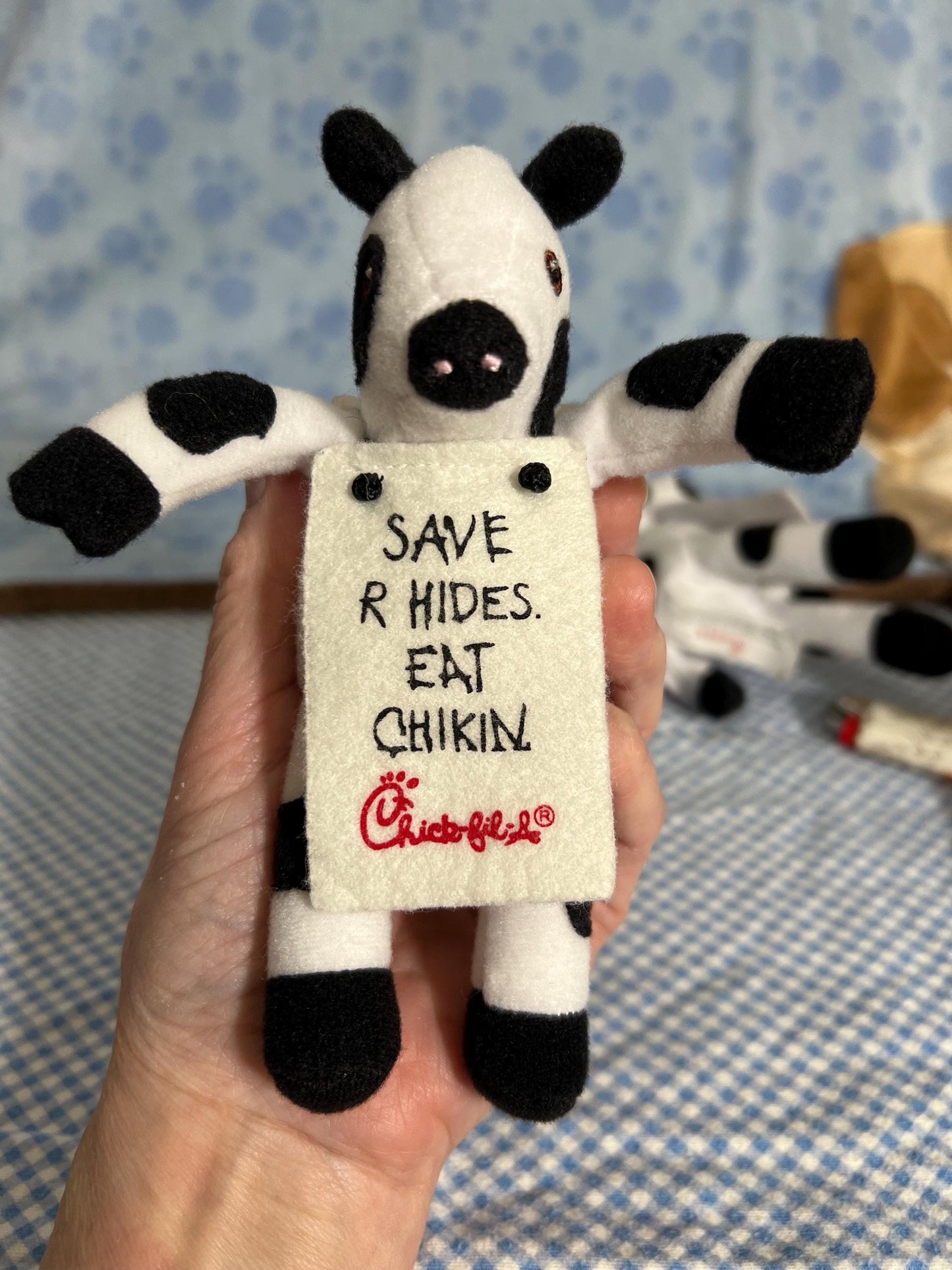 Chick fil A Cow Plush. Save R Hides