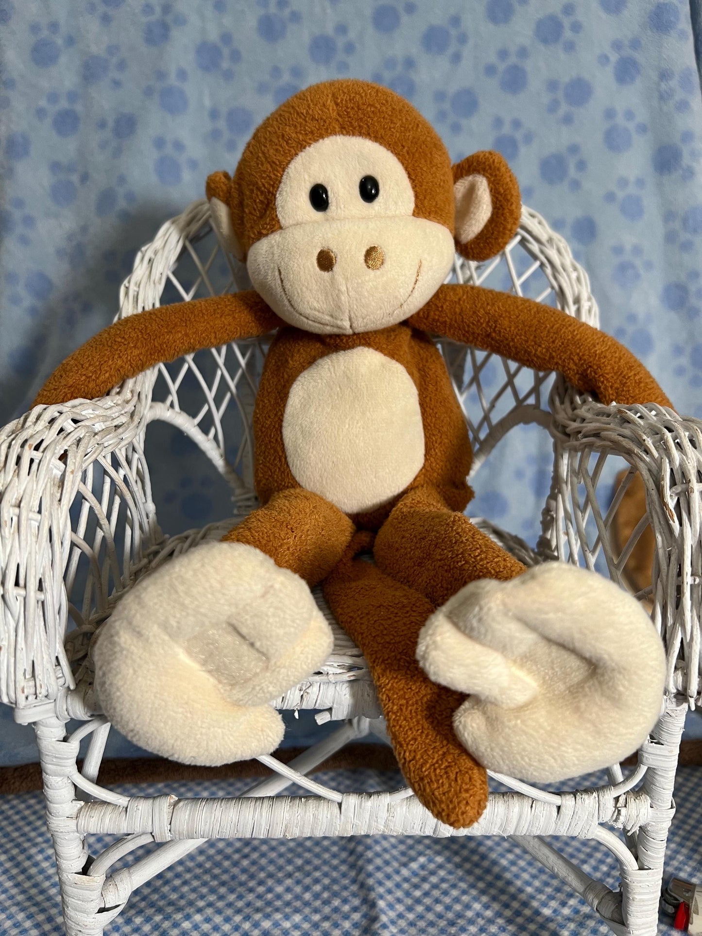 Circo Brown Hanging Monkey Plush Velcro Hands and Feet
