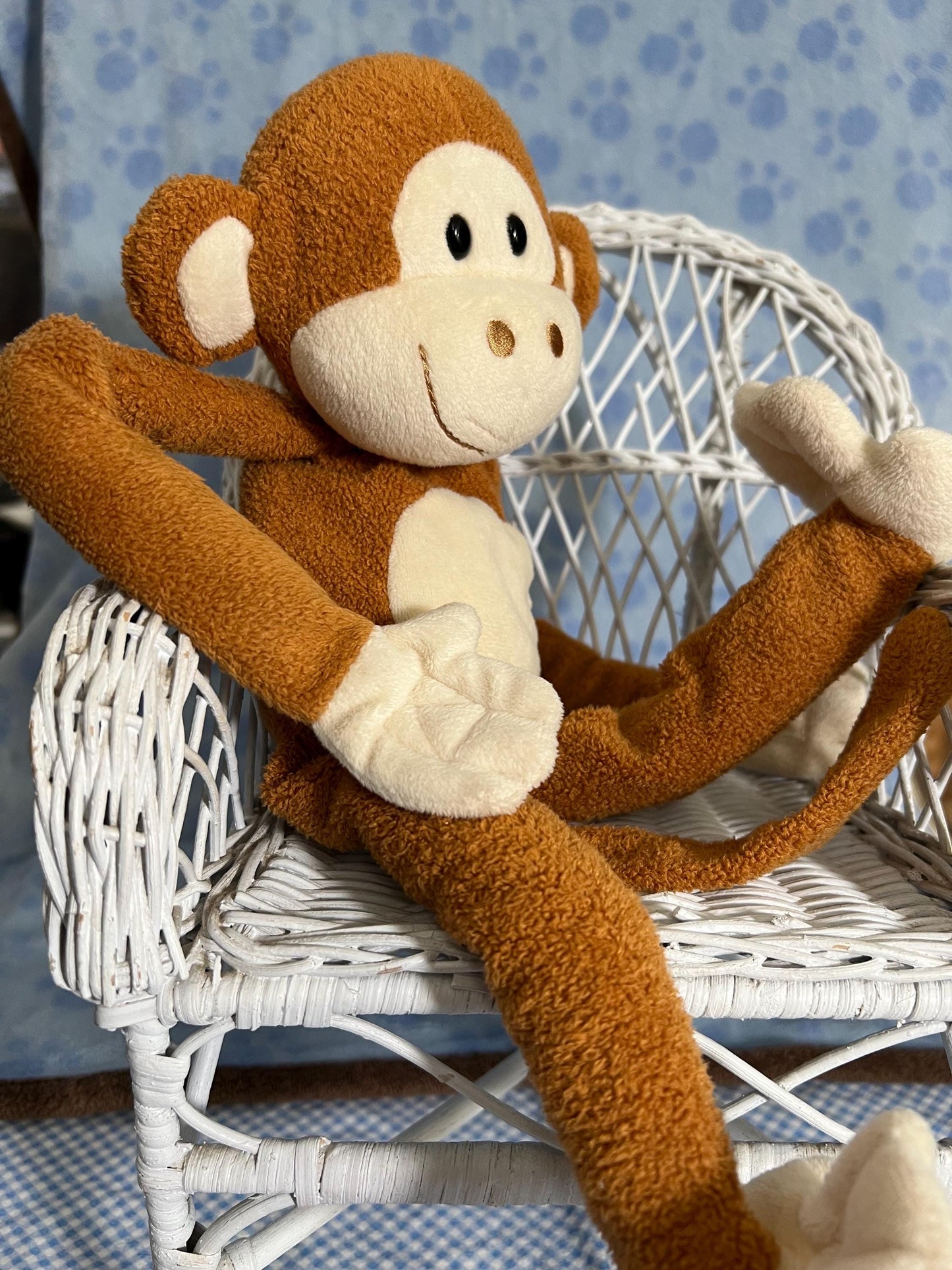 Circo Brown Hanging Monkey Plush Velcro Hands and Feet